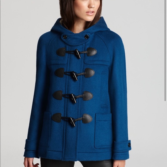 burberry short wool coat